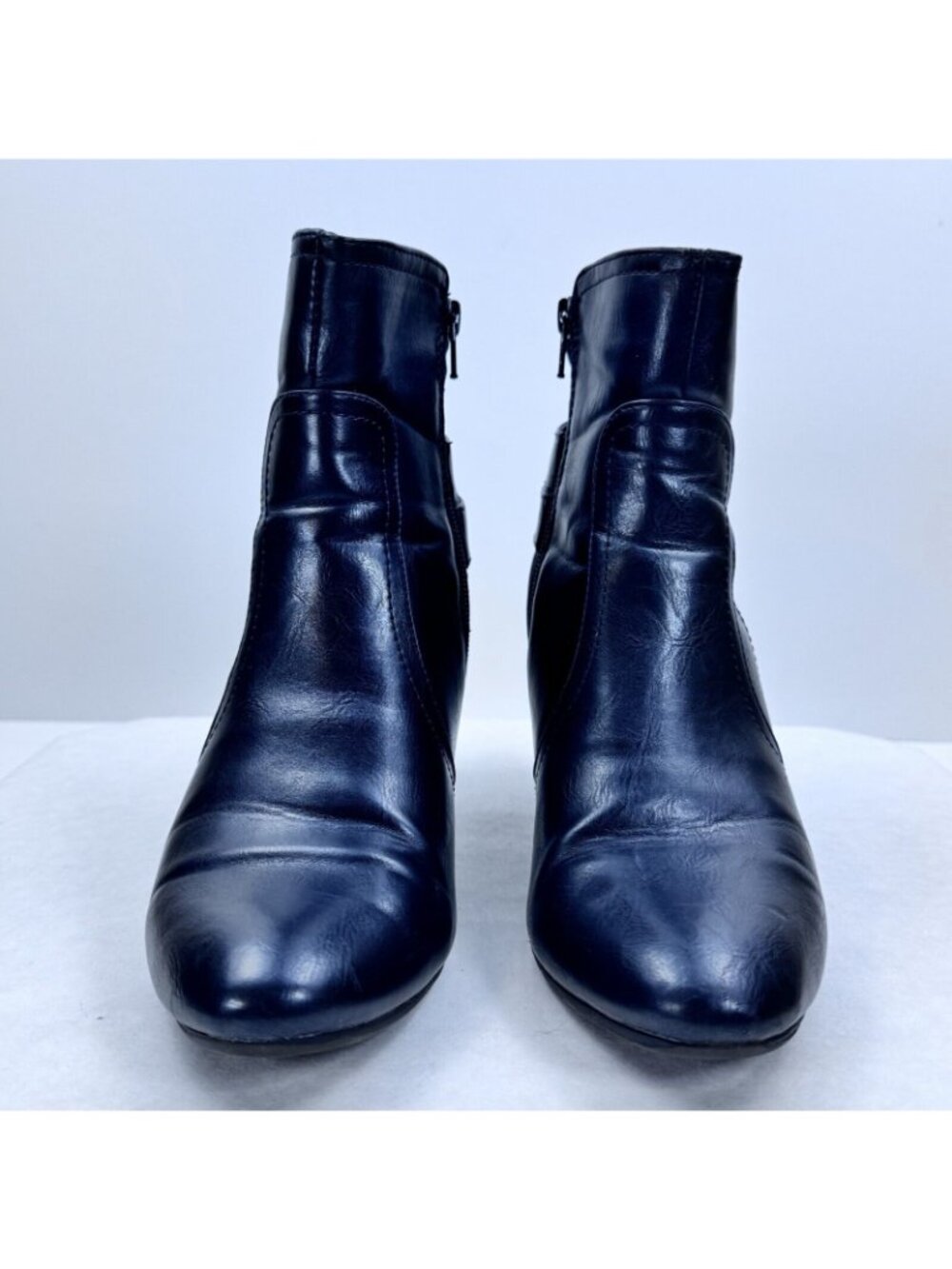 Life Stride Yarnessa Boots Womens Size 9.5M Black Leather Upper Side Zipper - Picture 4 of 12